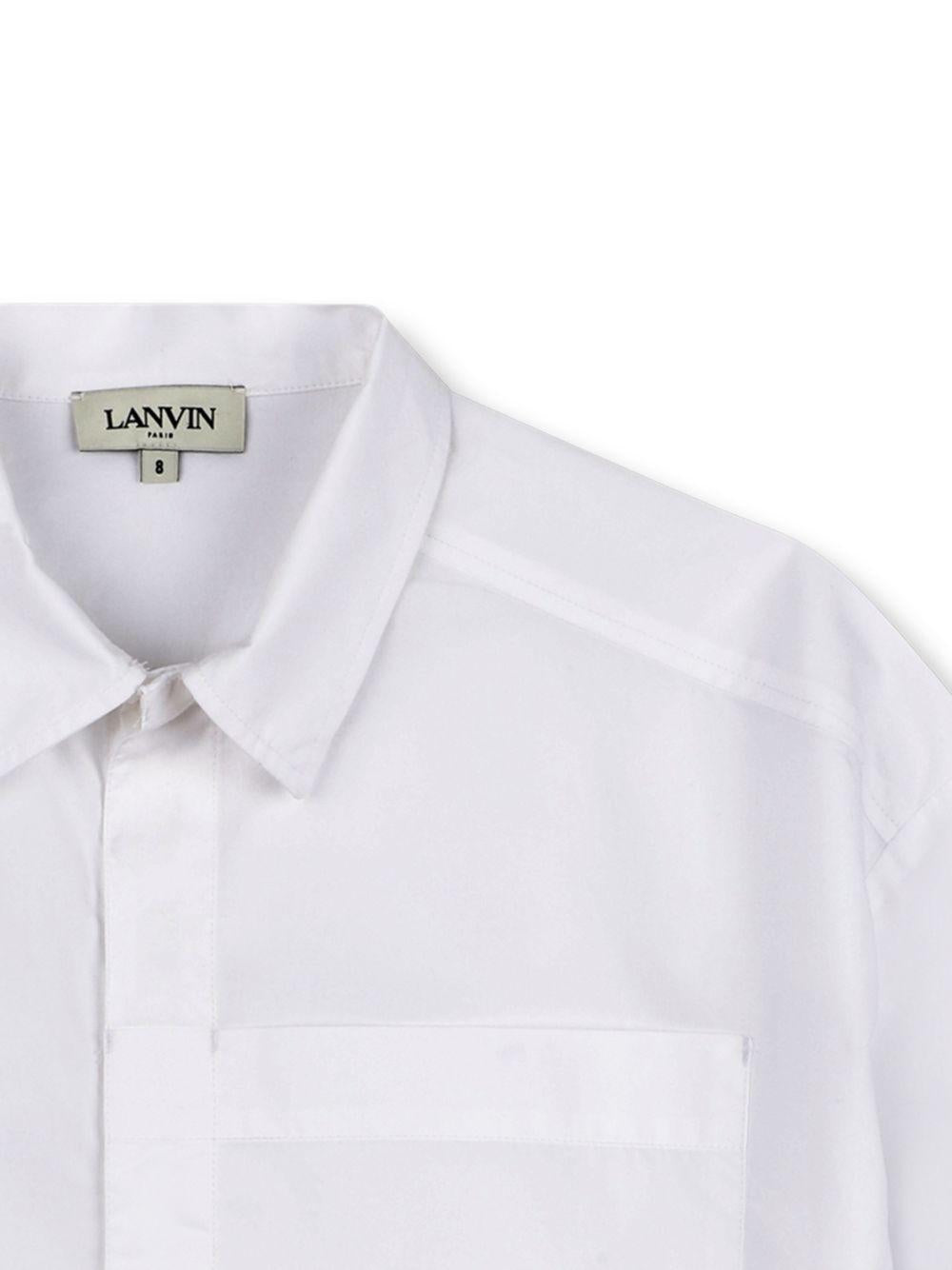 Camicia in cotone a maniche corte N30364 10P LANVIN KIDS 