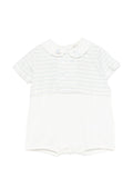 Tutina in cotone a righe con colletto