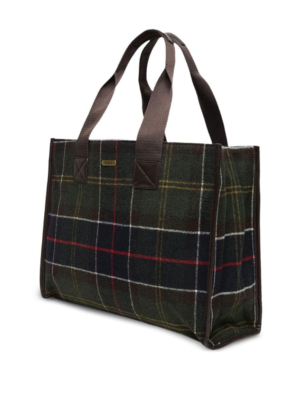 Borsa Tote a Quadri con Manici in Pelle LBA0424 OL91 BARBOUR 