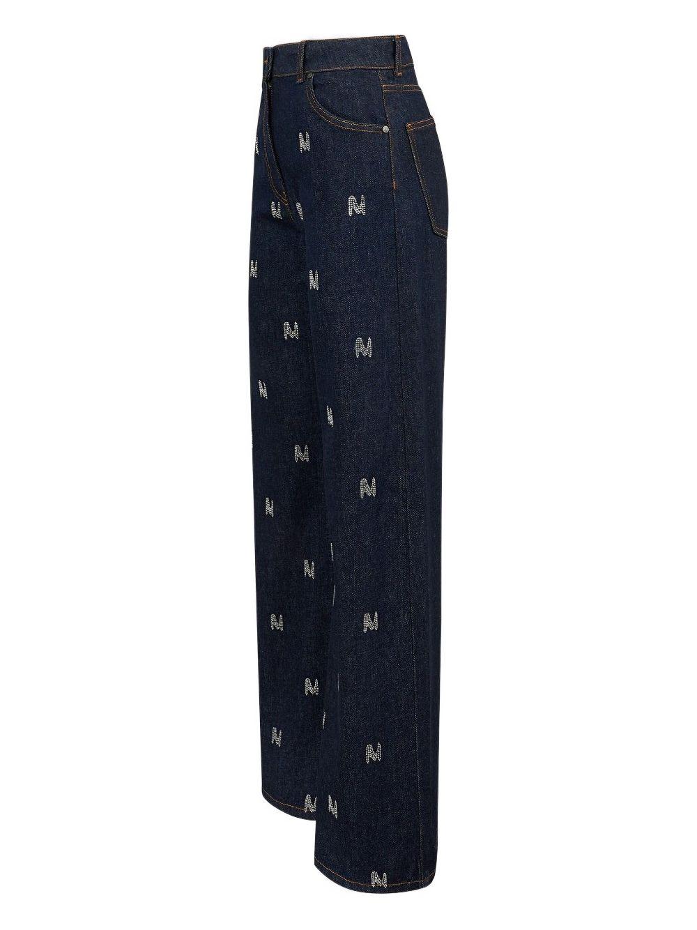 Jeans blu con strass Mwave 3941MDP240X257756 89 MSGM 