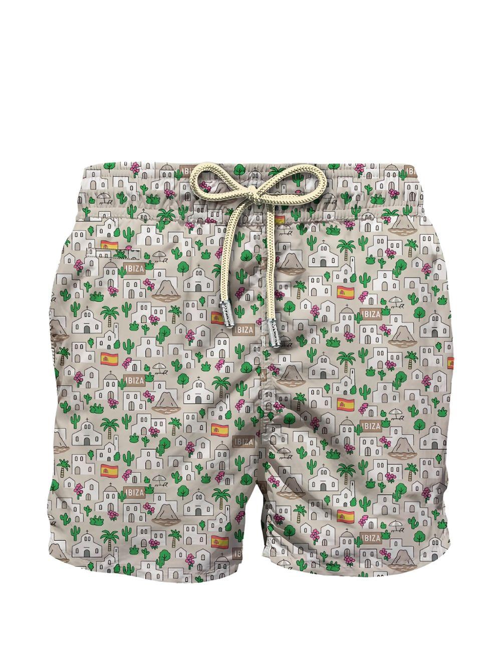 Boxer mare in poliestere riciclato con stampa LIG0003 08236L MC2 SAINT BARTH 