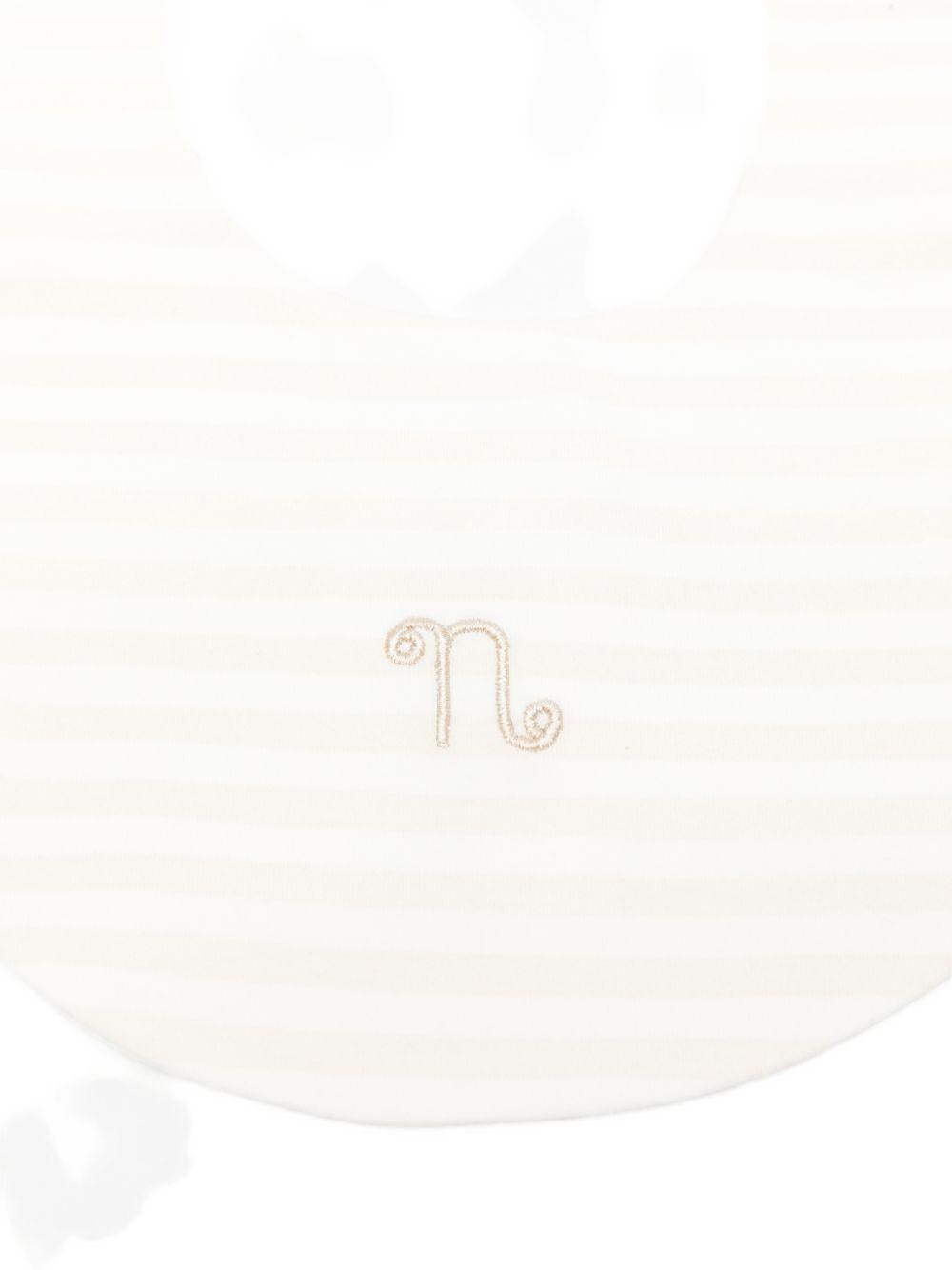 Bavaglia in cotone con chiusura a bottoni E26106 BEIGE NANAN KIDS 