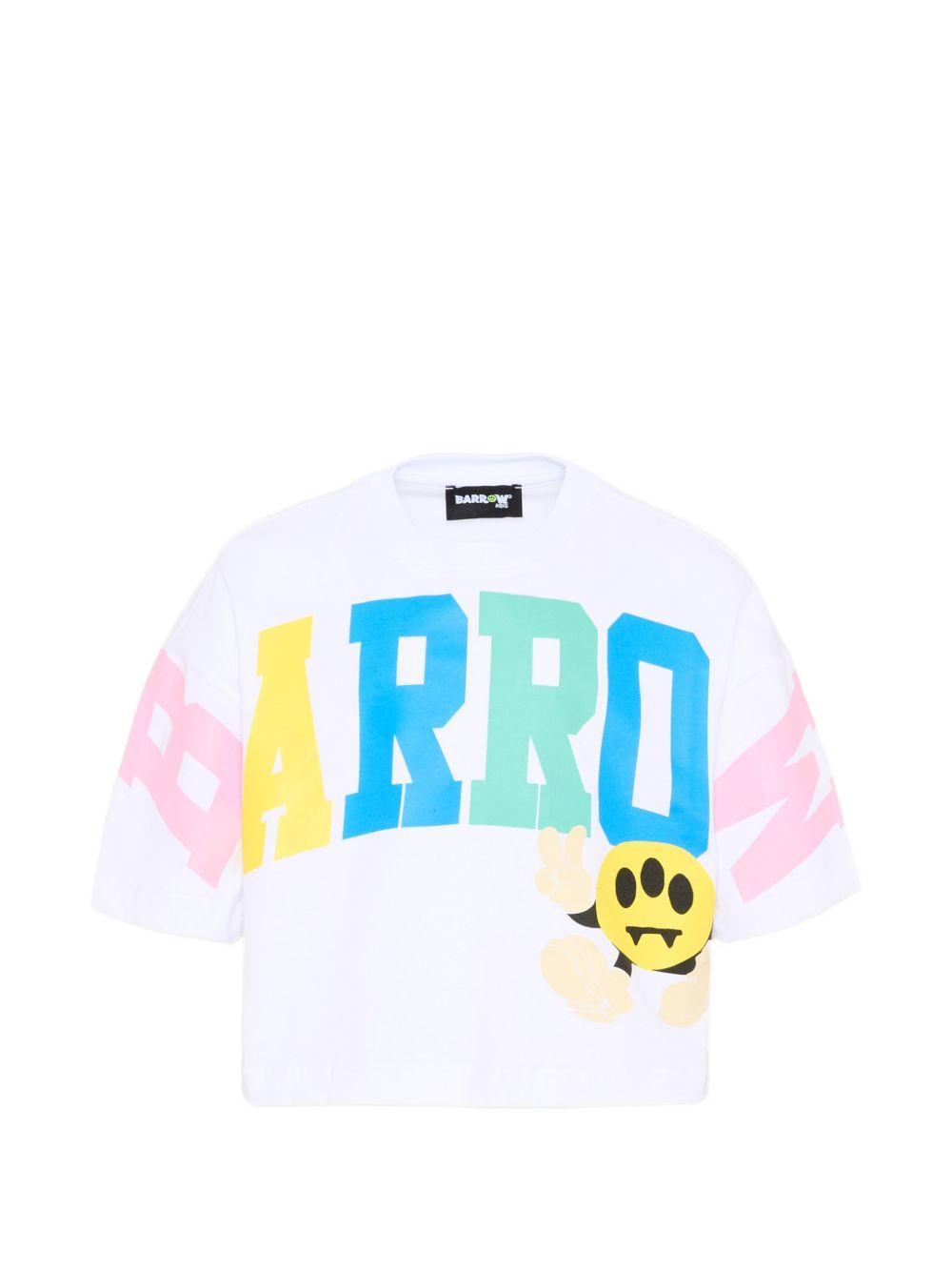 T-shirt a maniche corte in cotone S6BKJGTH173 002 BARROW KIDS 