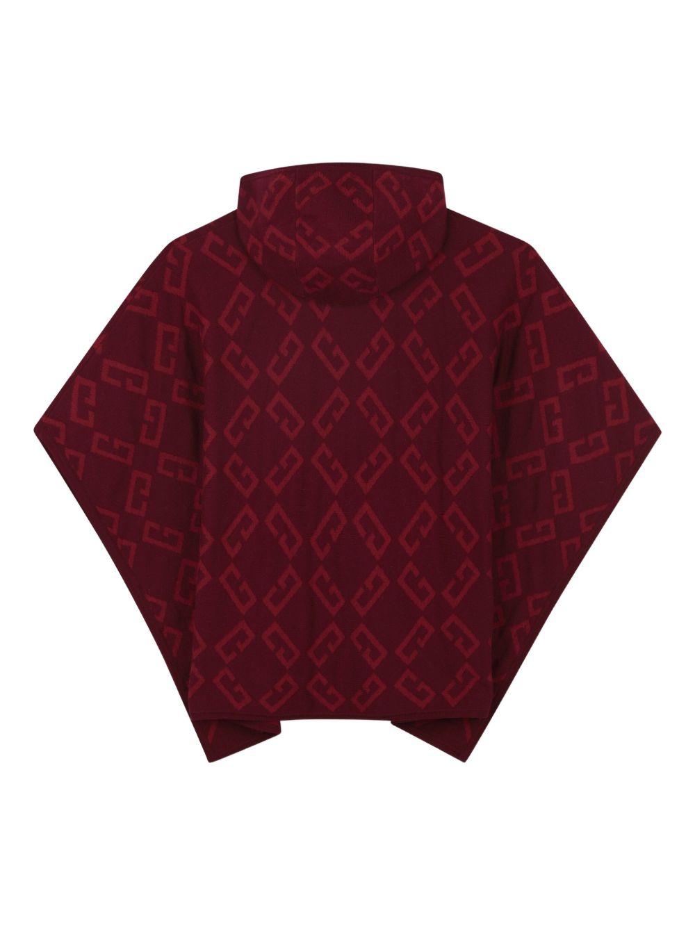 Poncho con Cappuccio e Monogramma Jacquard H30993 95C GIVENCHY KIDS 