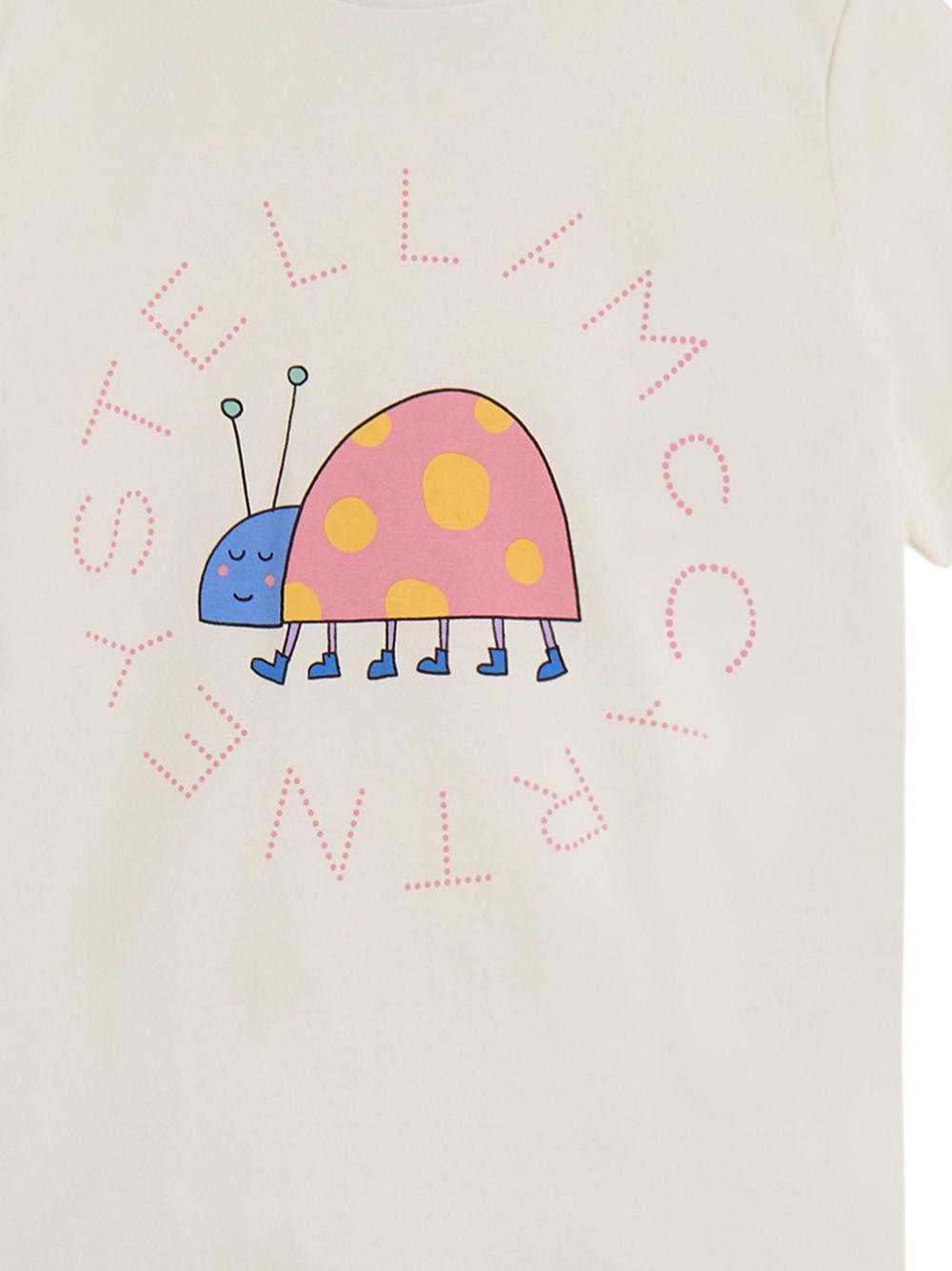 T-shirt stampa coccinella TY8A01Z0434 101 STELLA MCCARTNEY KIDS 