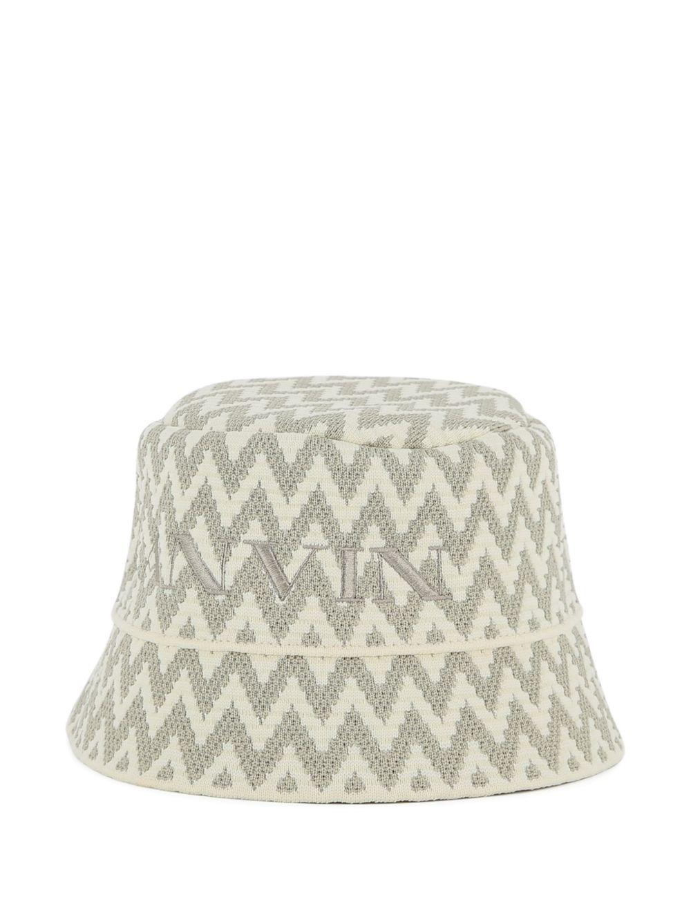 Cappello bucket in cotone a chevron N30356 N52 LANVIN KIDS 