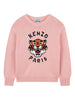 Maglione con Motivo Tiger Head e Finiture a Coste