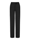 Black high-waisted trousers