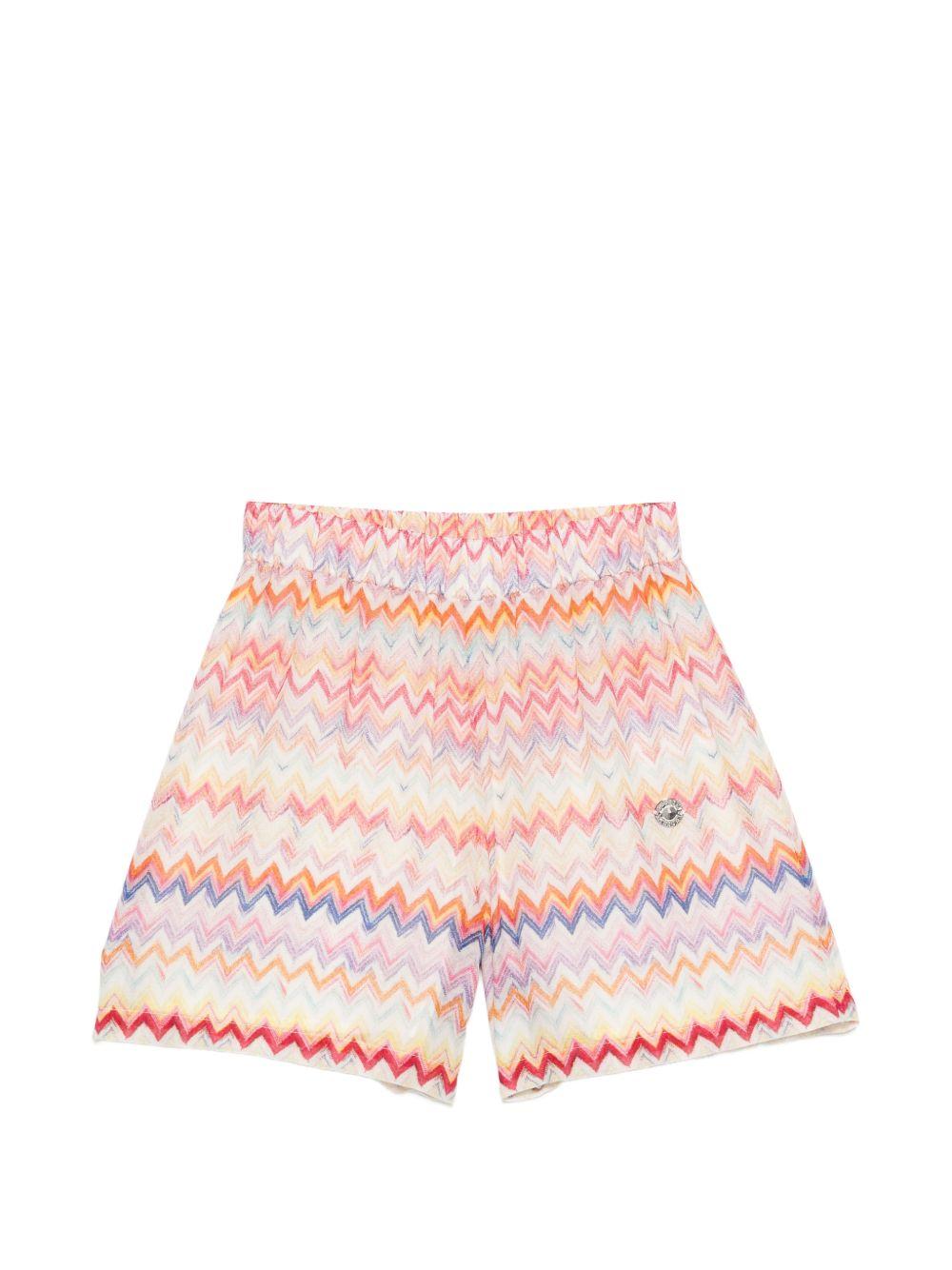 Shorts con motivo chevron multicolore MY6C39K0286 999 MISSONI KIDS 