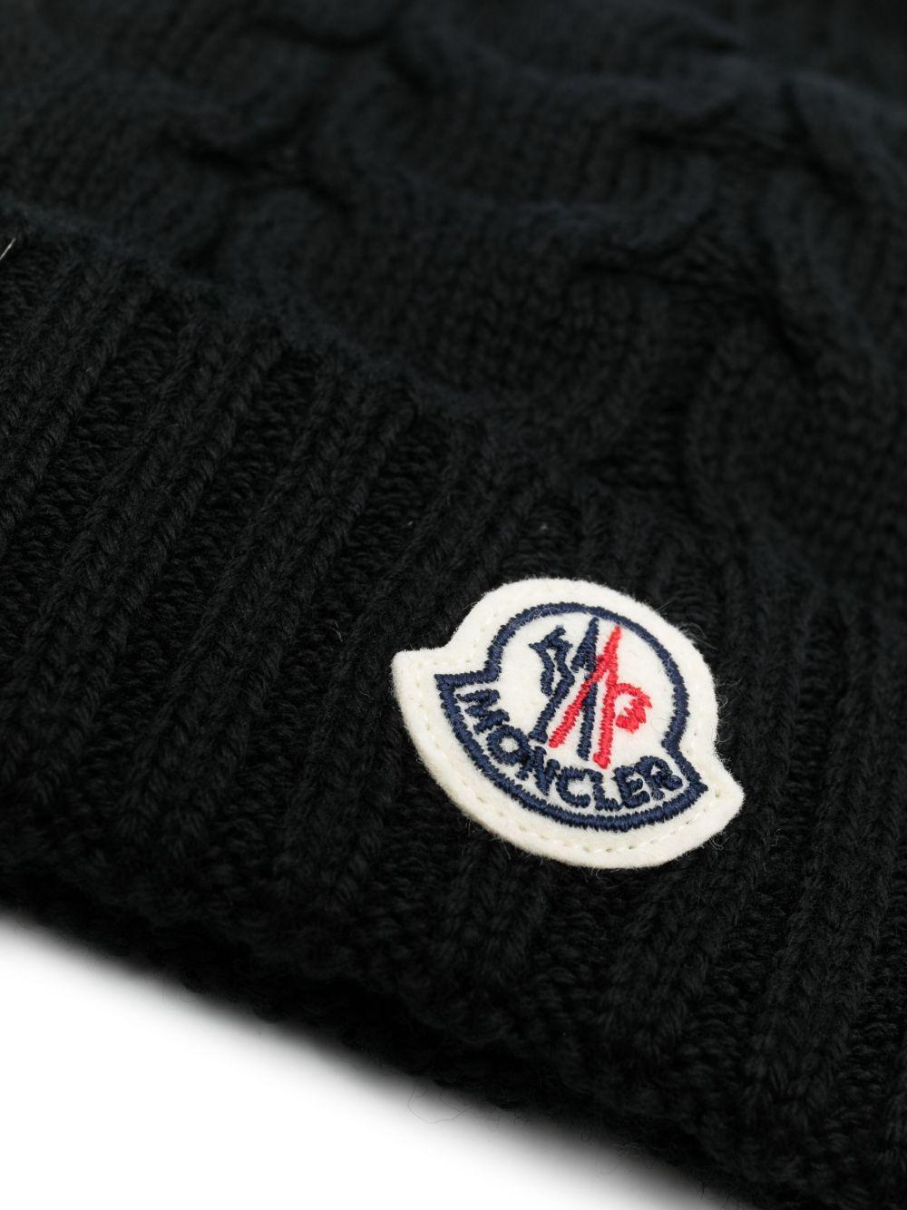 Berretto Merino a Treccia K29543B0002504S02 999 MONCLER KIDS 