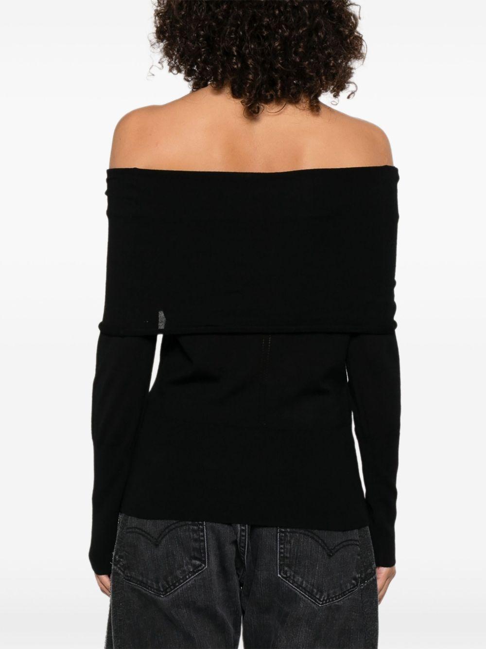 Top nero con spalle scoperte 105416A2PU Z99 PINKO 
