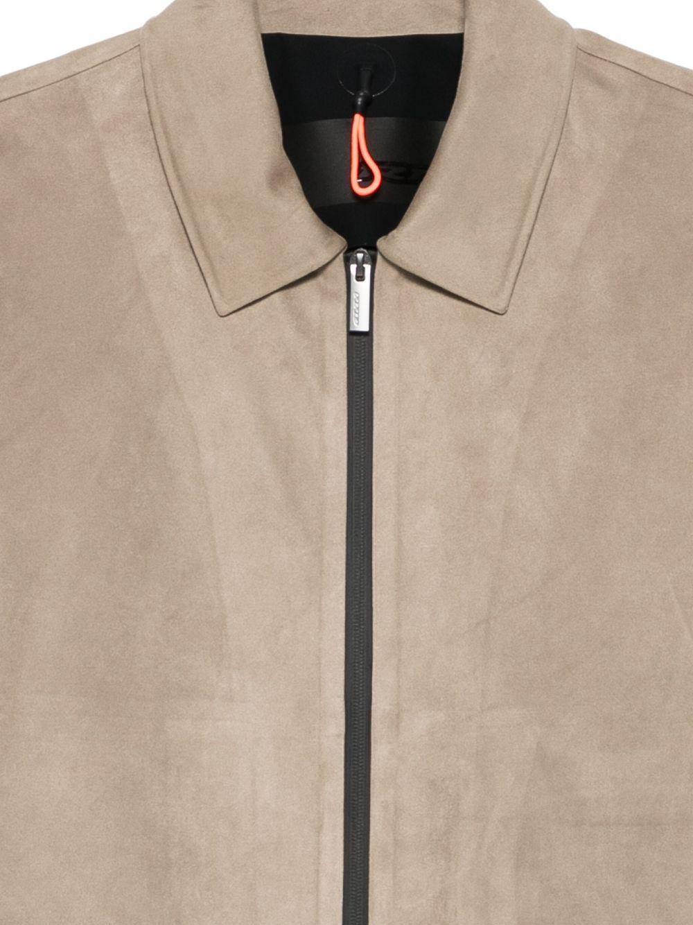 Giacca tabacco con zip e colletto classico W25189 87 RRD 