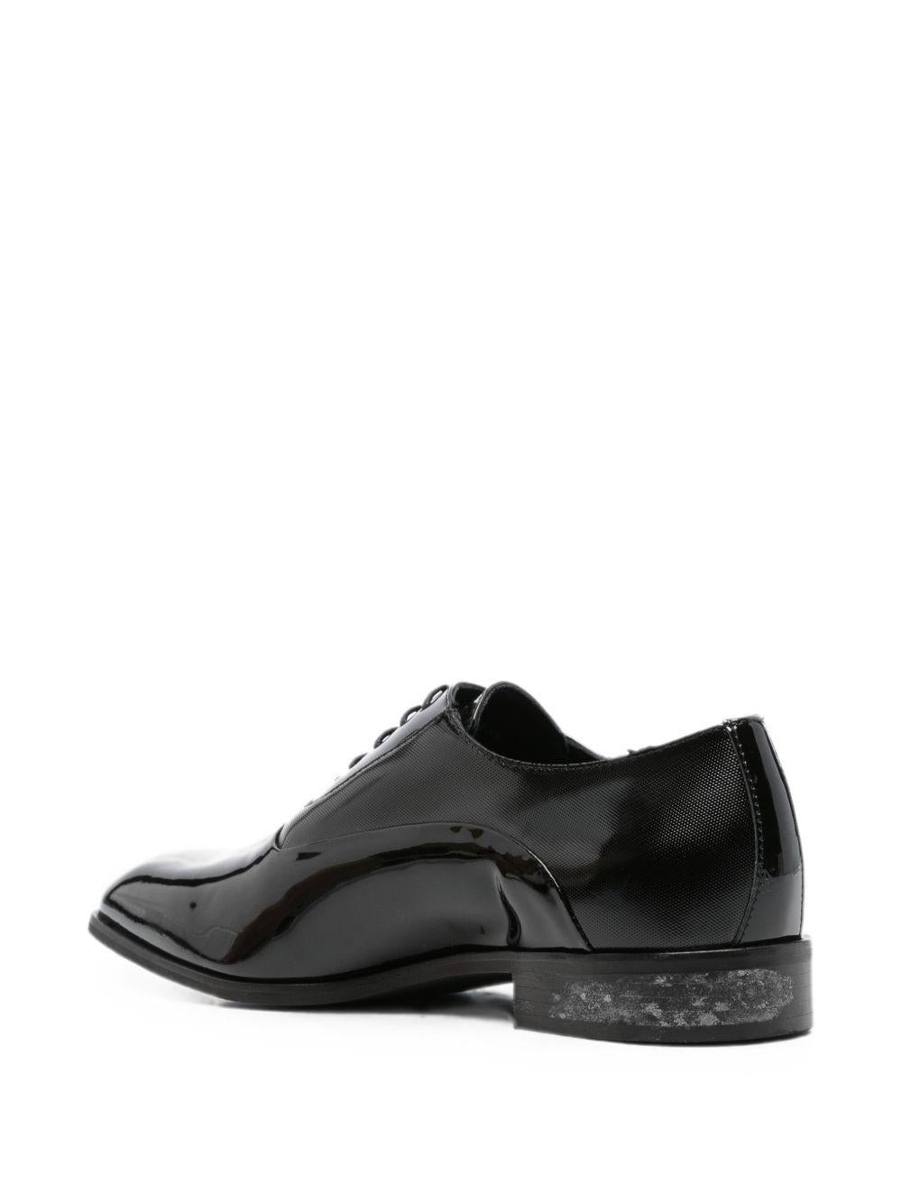 scarpa Nera Vernice Lucida Operata 46Z7982 RUGAN NERO CARLO PIGNATELLI 