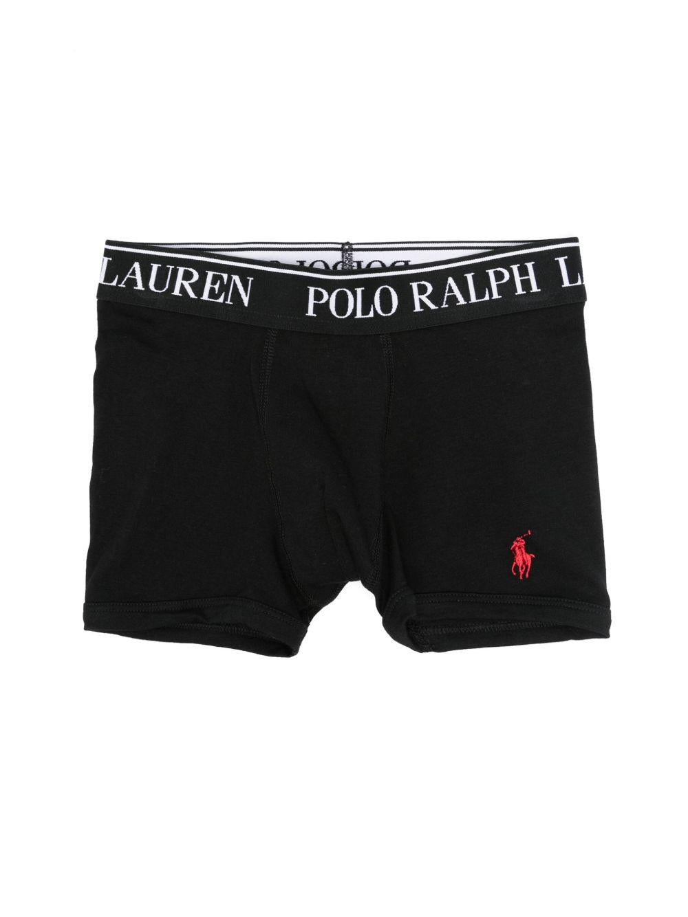 Set di Tre Boxer in Cotone Elasticizzato con Logo 9P5015 G9I POLO RALPH LAUREN KIDS 