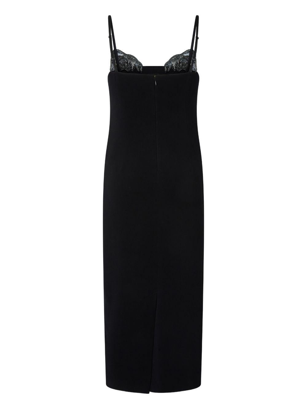 Abito midi in viscosa con dettagli crystal 106637A31P Z99 PINKO 