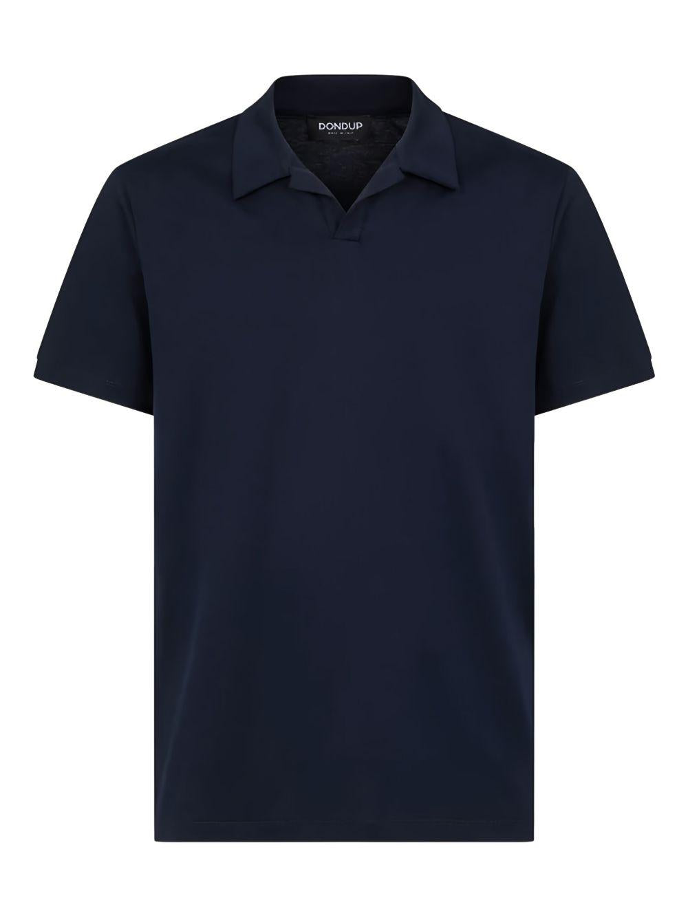 Polo regular logo ricamato blu