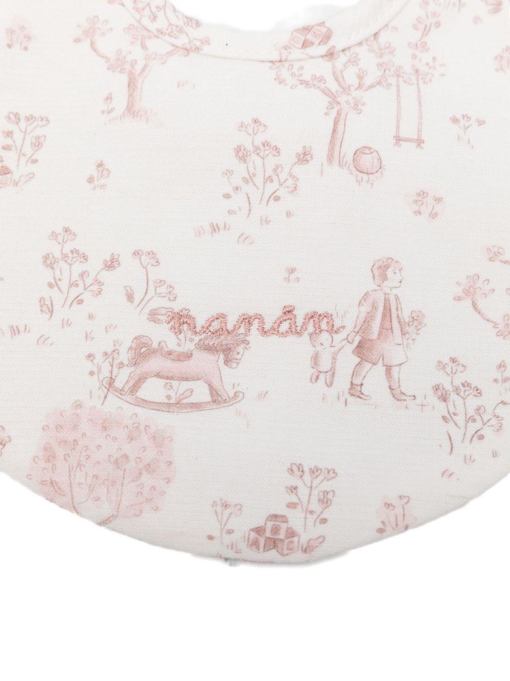 Bavaglino rosa con stampa I25419R ROSA NANAN KIDS 