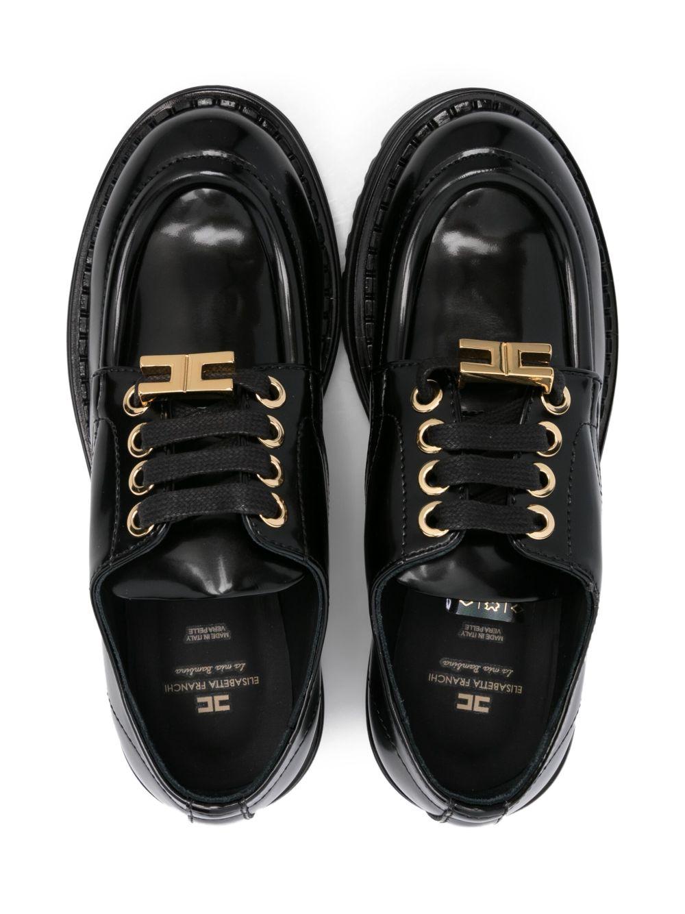 Mocassini neri in pelle con fibbia F4A4E04021259 930 ELISABETTA FRANCHI KIDS 