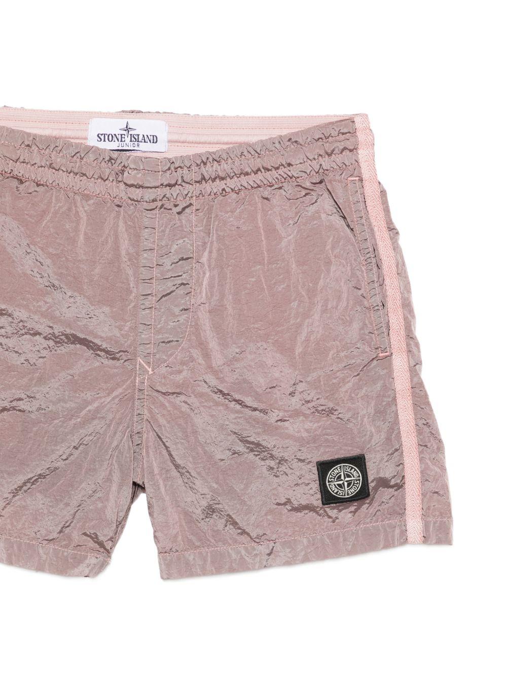 Bermuda color cipria con fasce laterali L1S16B100002S0043 V008D STONE ISLAND KIDS 