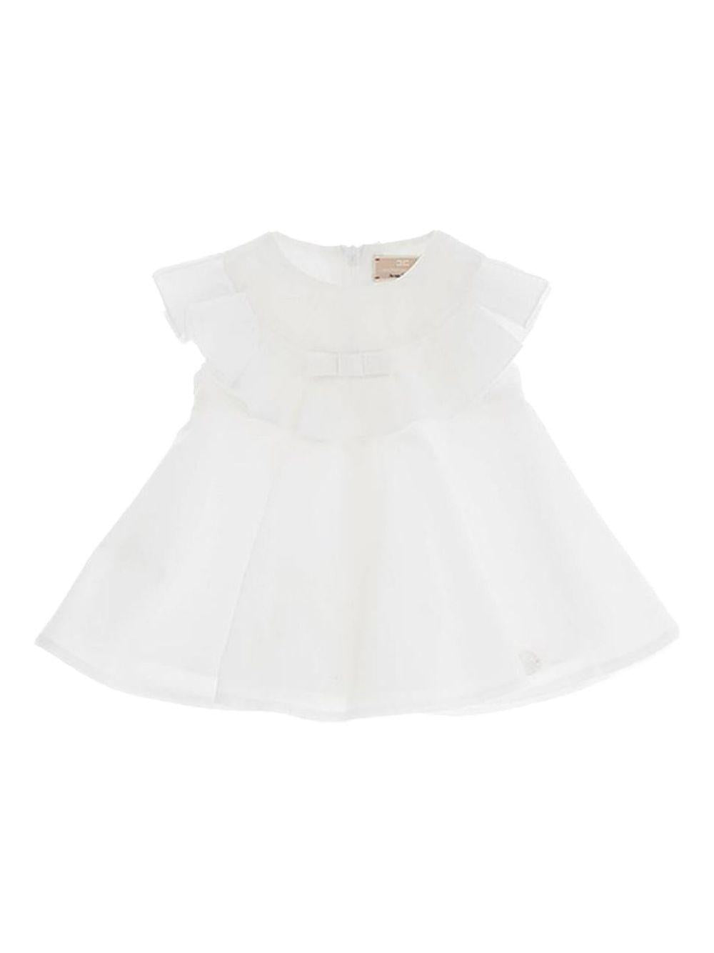 Abito panna neonata in tafftà con coulotte (2pz) ENAB0540TV033 0000 ELISABETTA FRANCHI KIDS 