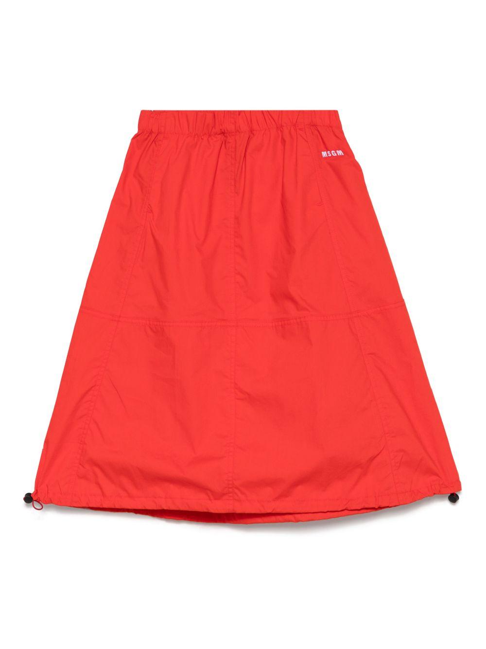Gonna rossa elasticizzata S5MSJGSK261 MS004 MSGM KIDS 