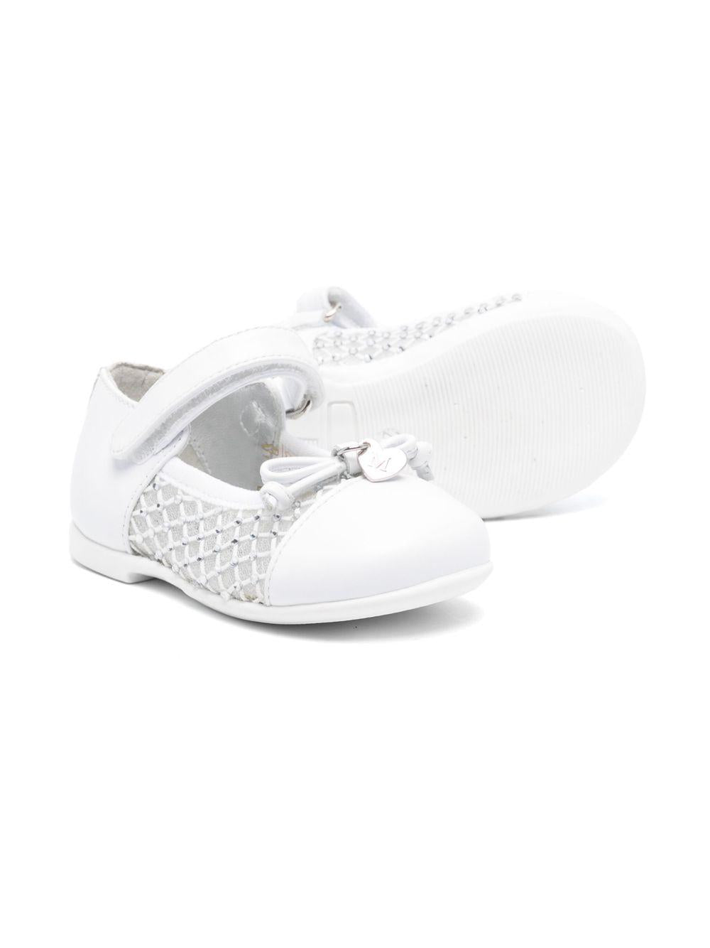 Ballerina bianca con inserti in rete