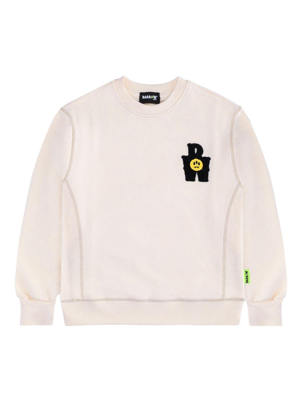 Felpa Ricamata con Girocollo F5BKJUSW082 013 BARROW KIDS 