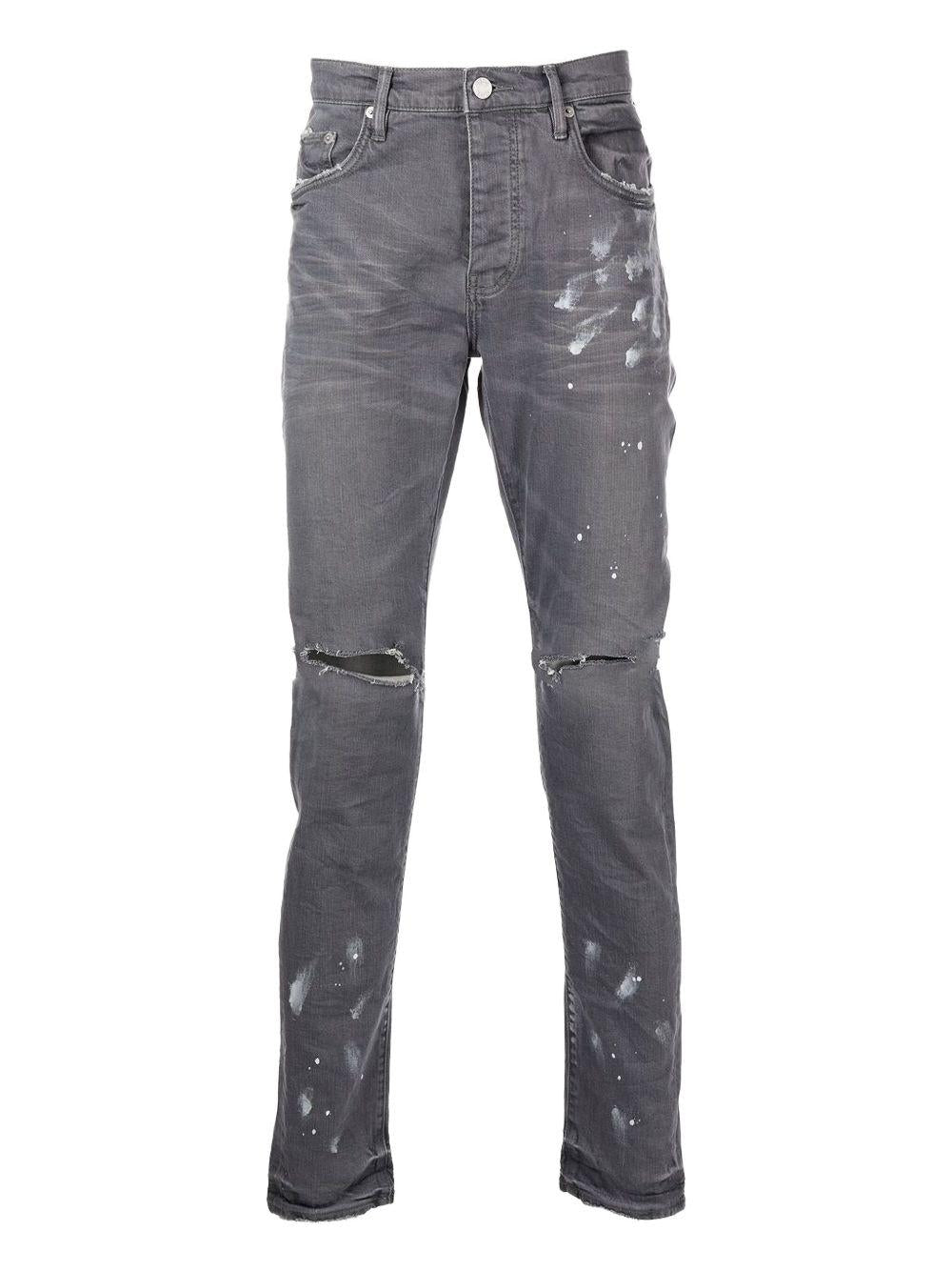 Jeans Slim  con Effetto Vissuto P001 WGKS122 PURPLE 