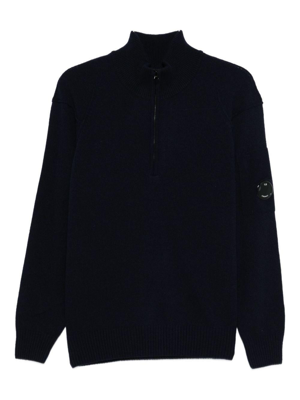 Maglia a Collo Alto con Mezza Zip e Dettaglio Lens RFCMKN709A110149A 888 CP COMPANY 