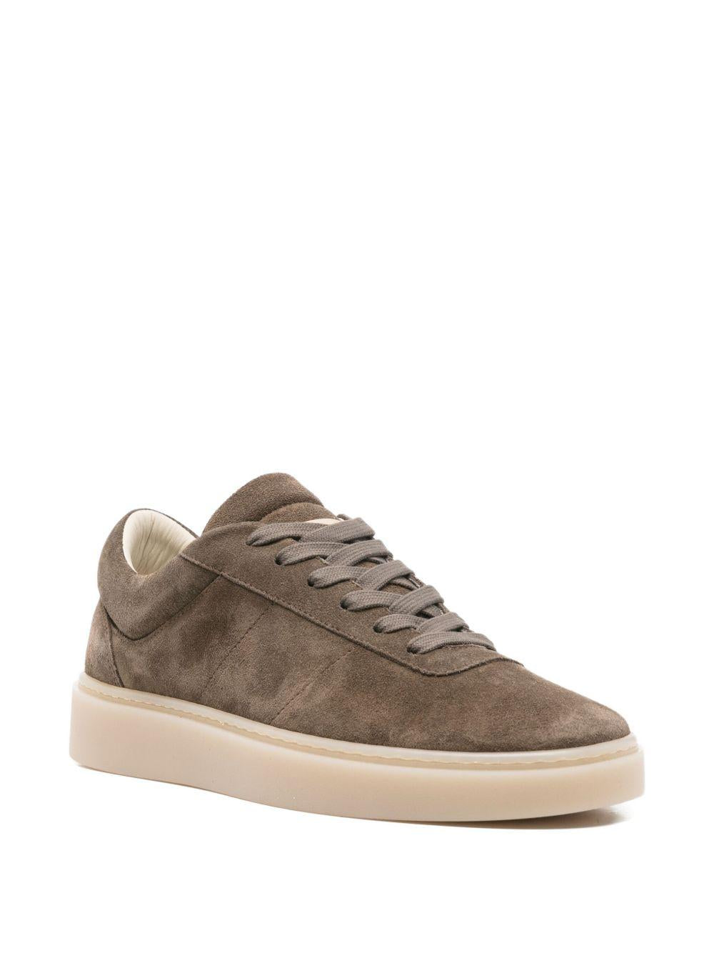 Sneakers basse in camoscio tortora con lacci L1SFW25265253 M098 LOW BRAND 