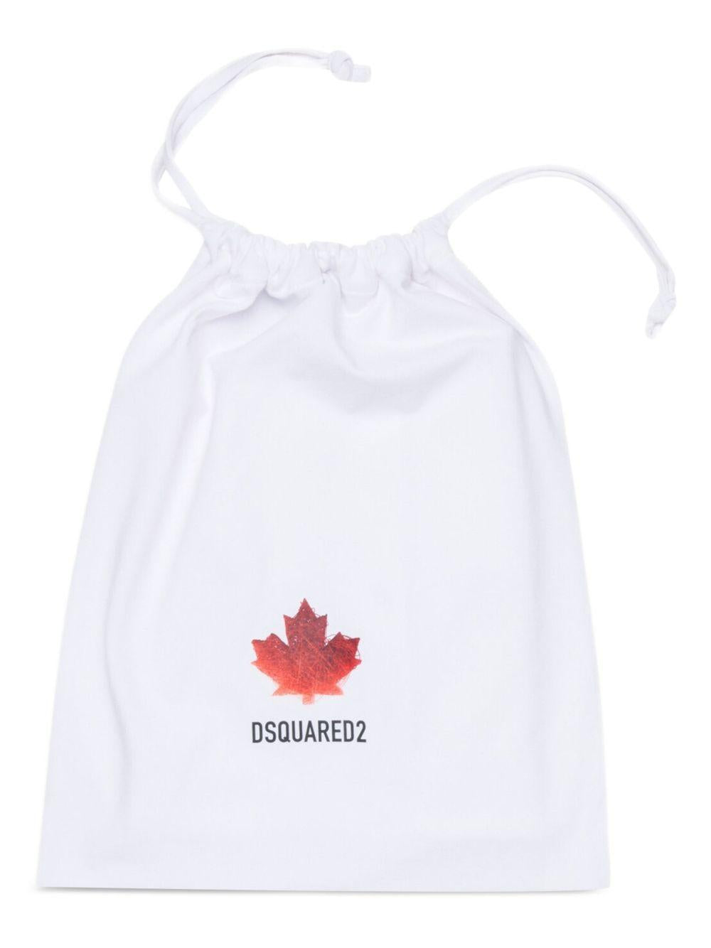 Tutina in cotone con foglia DQ3248D008J DQ100 DSQUARED KIDS 