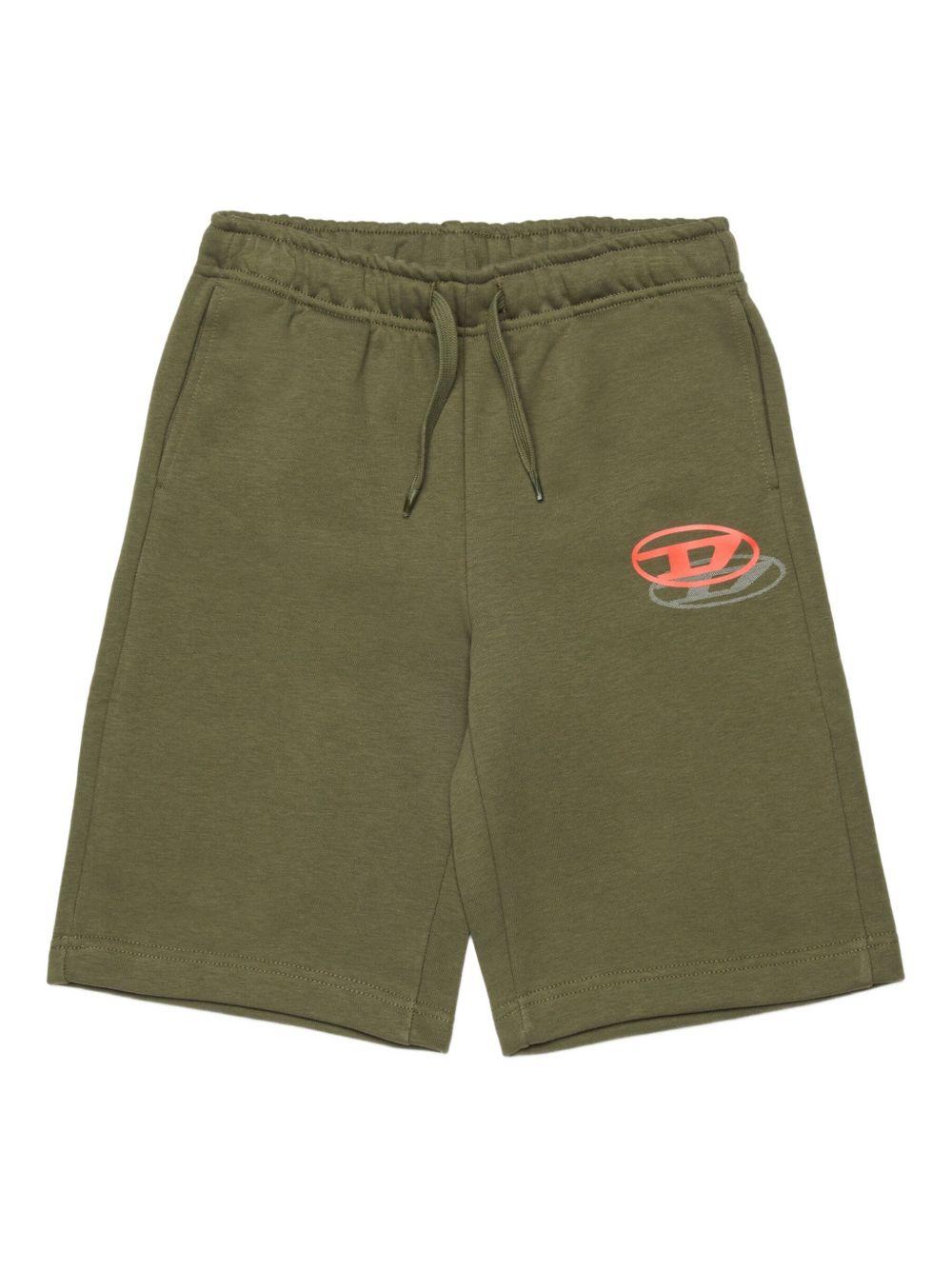 Shorts in felpa con logo ricamato J02683KYAZ3 K511 DIESEL KIDS 