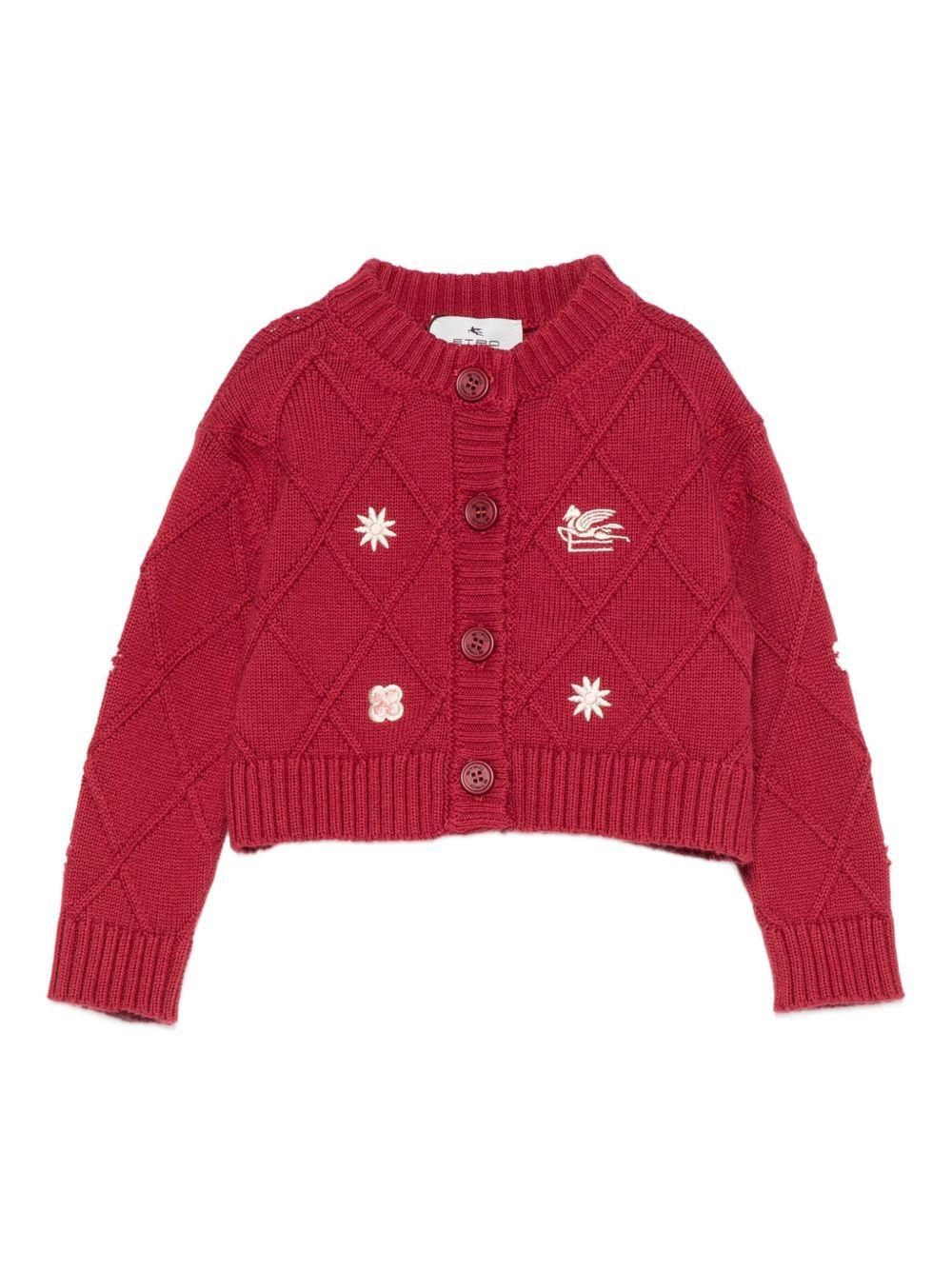 Cardigan a Rombi con Ricamo Pegasus GX9010Z1376 416 ETRO KIDS 