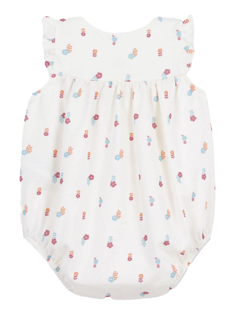 Tutina crema con fantasia floreale