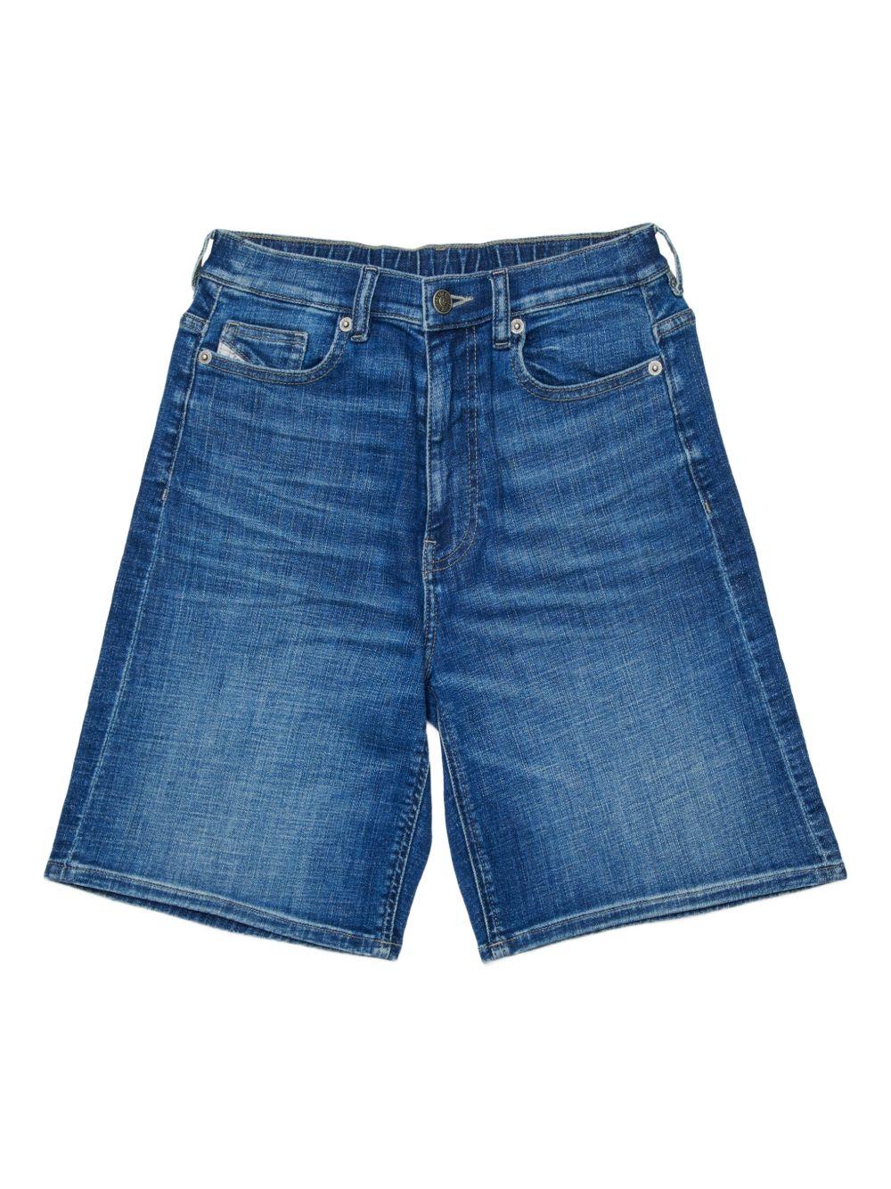 Bermuda in denim con cinque tasche J02548KXBSC K01 DIESEL KIDS 