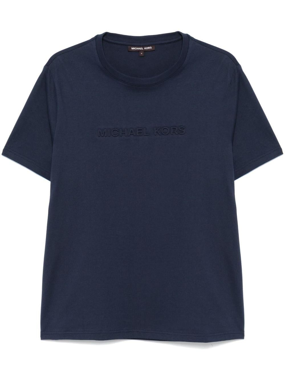 T-shirt mezzanotte logo rilievo