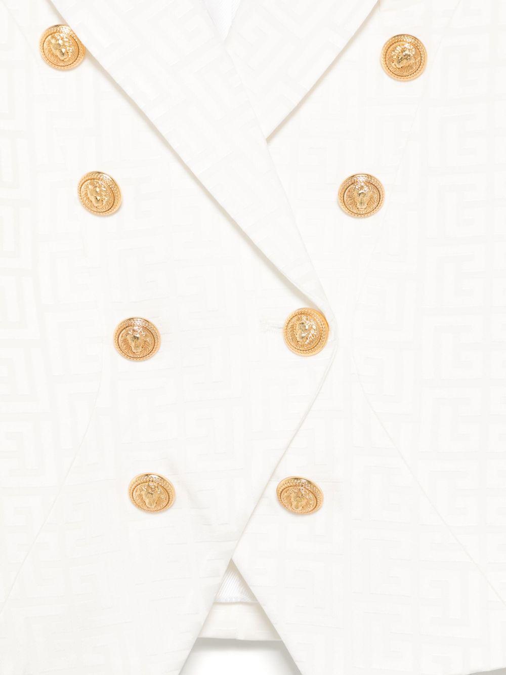 Giacca doppiopetto logo monogram all-over