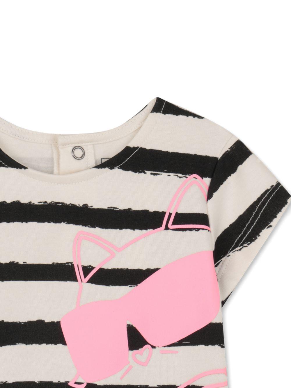 Completo t-shirt e gonna a righe Z31065 462 KARL LAGERFELD KIDS 