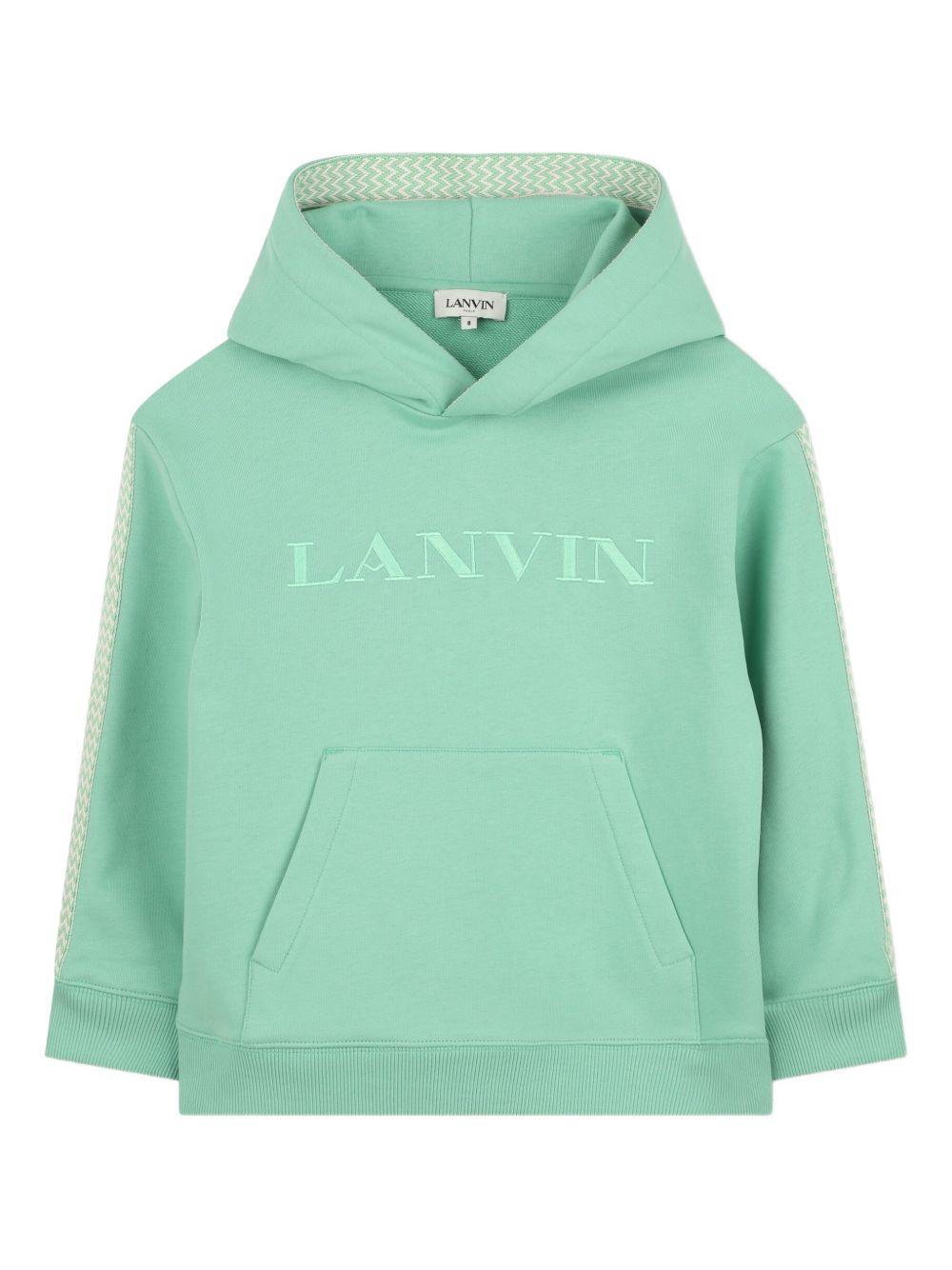 Felpa con cappuccio in poliammide N30349 68N LANVIN KIDS 