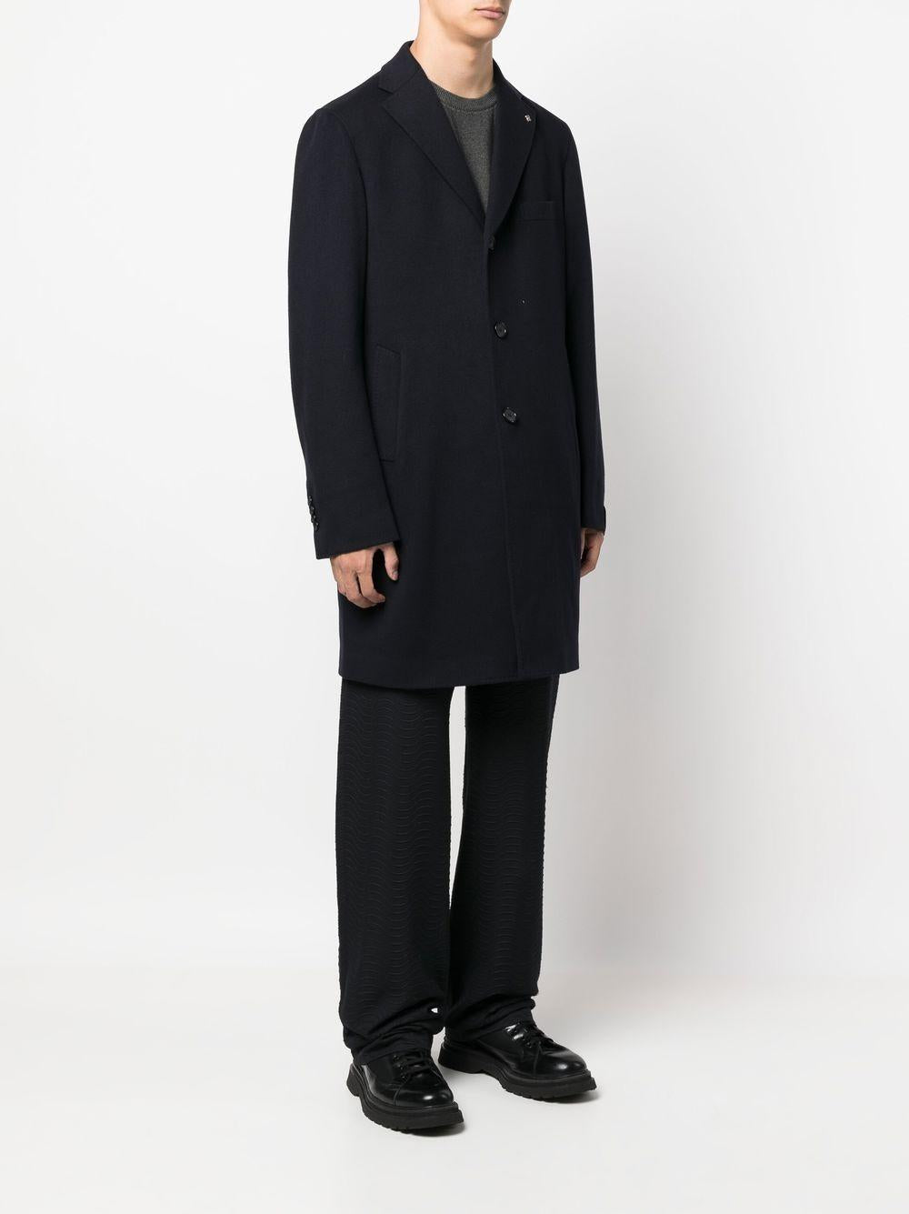 Cappotto monopetto sartoriale blu