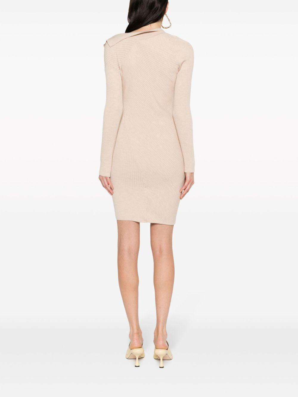 Abito  la robe maille colin beige misto lana 233KN3222323 150 JACQUEMUS 