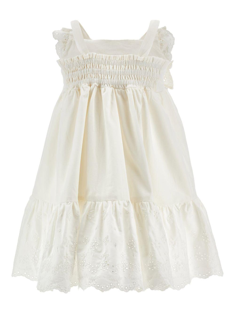 Abito con rouches panna 17G9027043 0099 MONNALISA KIDS 