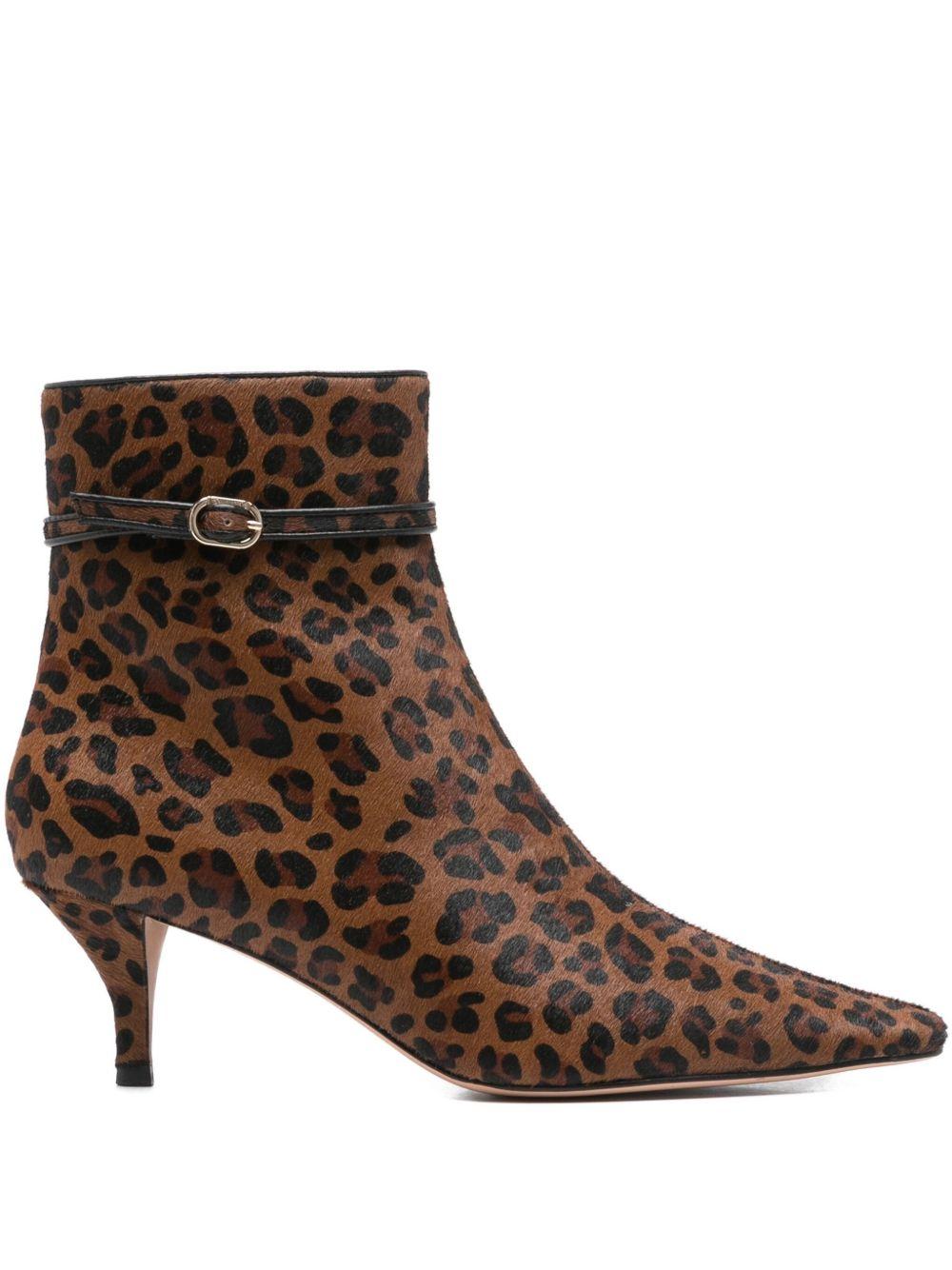 Stivaletti Marrone con Stampa Leopardata 252TCP222 12618 TWINSET 