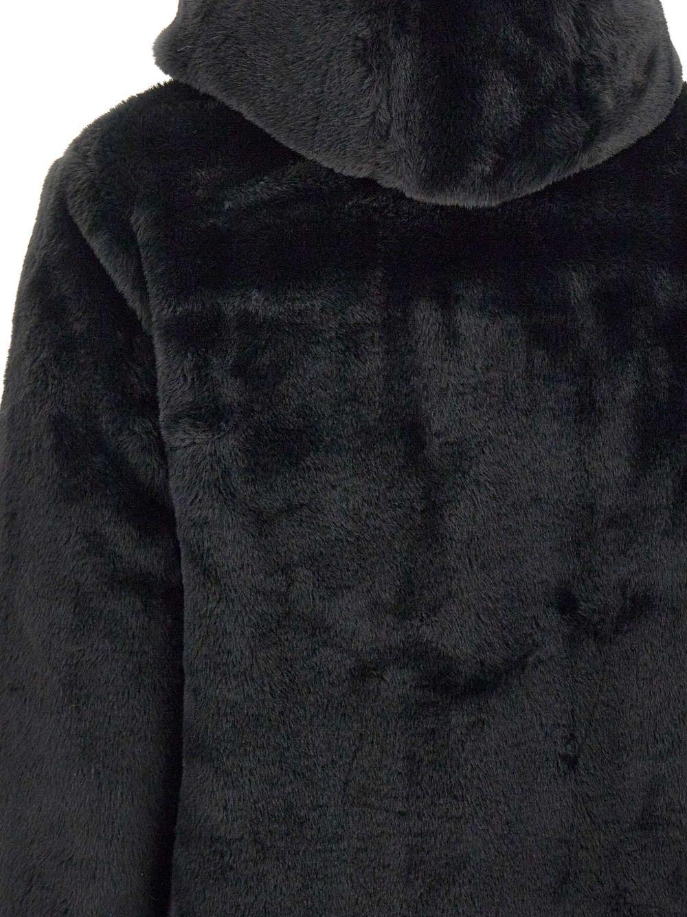 Cappotto in eco pelliccia con cappuccio D40070WFURY21 10000 SAVE THE DUCK 