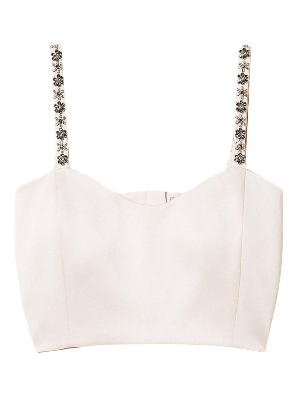 Top in duchesse con spalline ricamate 261TP2413 00570 TWINSET 