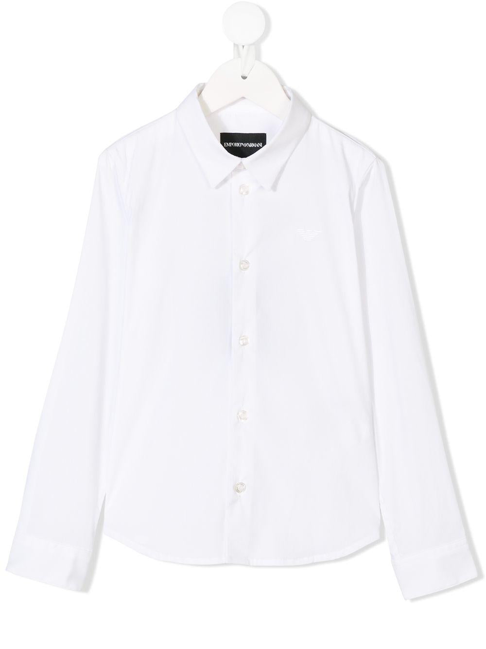 Camicia basic in tinta unita bianca