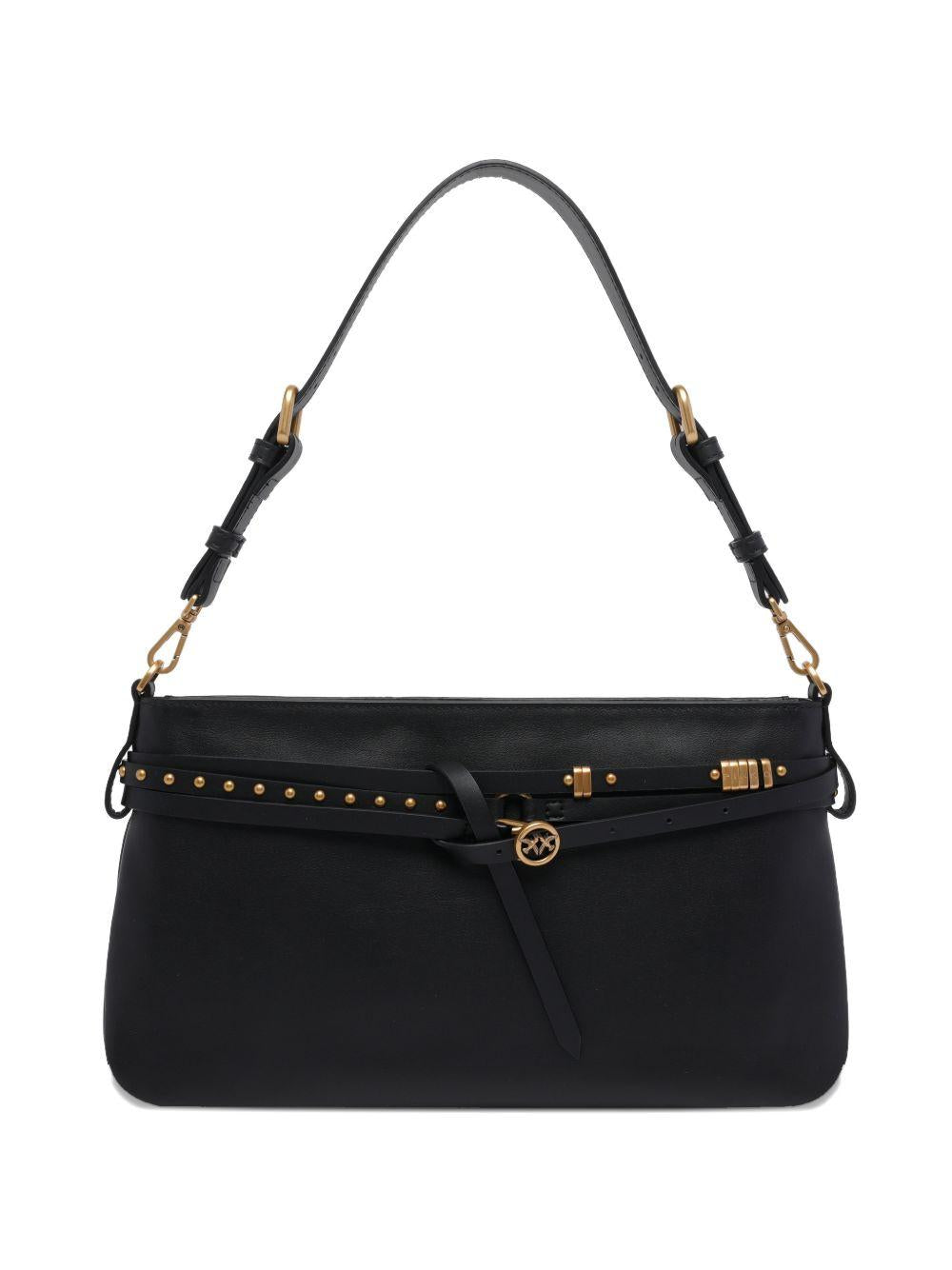 Borsa a spalla con borchie dorate 106176A0QO Z99Q PINKO 