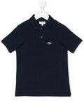 Polo blu logo ricamo