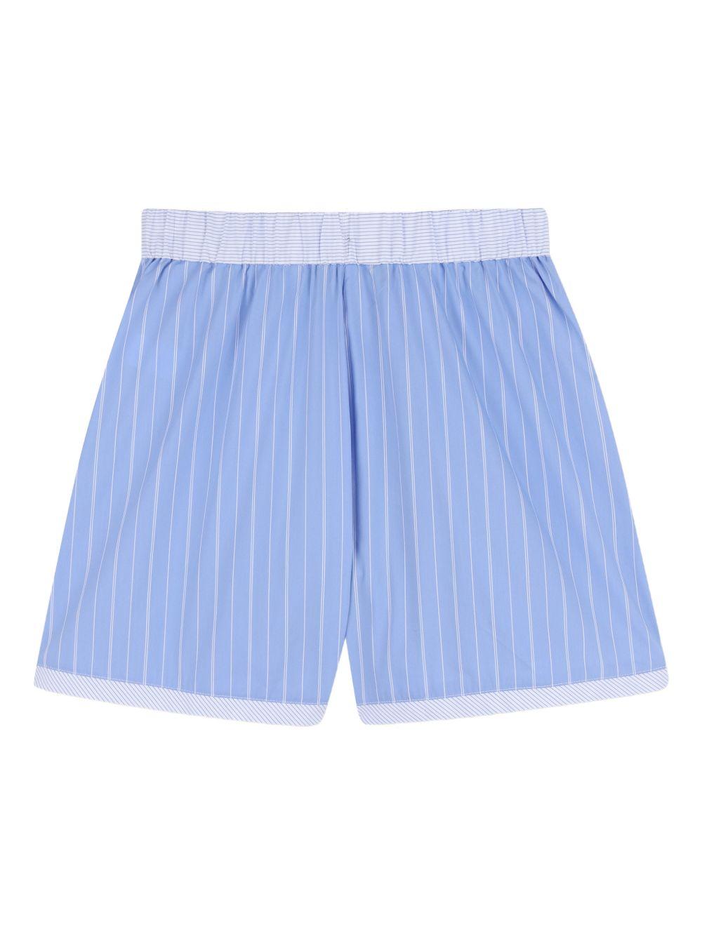 Shorts in cotone a righe con vita elasticizzata D62589 Z40 DKNY KIDS 