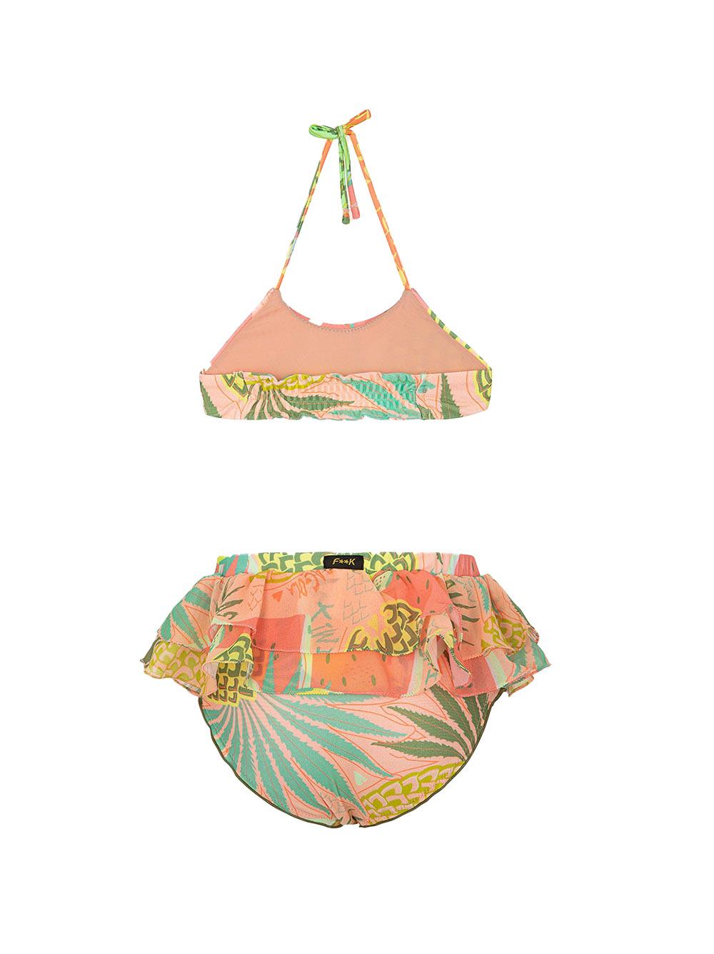 Costume neonata fantasia stampata multicolor